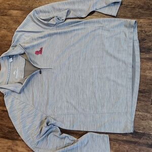 Tommy Bahama Light Gray Ole Miss Pullover